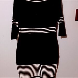 Roxy Black and White Striped Top